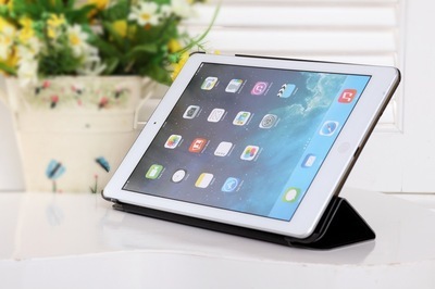 【工厂直销 IPAD5 新品皮套 IPAD AIR三折超簿疯马纹保护套透明壳】价格,厂家,图片,数码保护套/保护壳,深圳市福田区远望数码商城红果子通讯产品.-